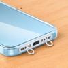 Not  Loss Double Hook Phone Lanyard Side Mount Pad Metal Lanyard Clip  with Two Rings Corrosion Resistant Clip for Phone