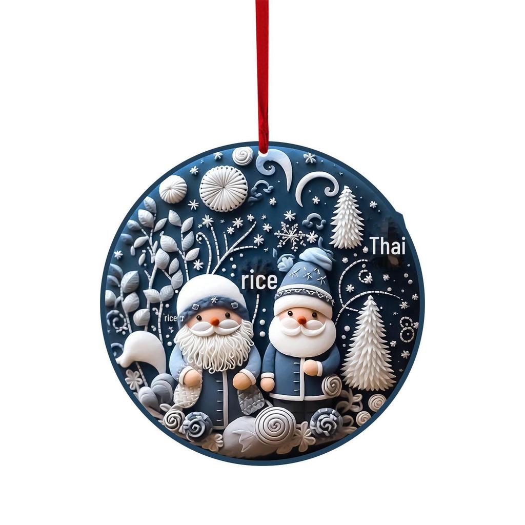 American Christmas Ornaments: Snowman, Elk, and Christmas Tree Decorations