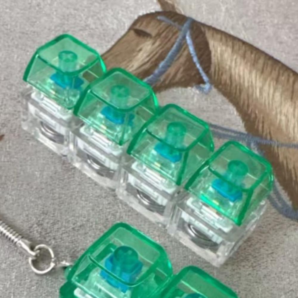 Stress Relief Fidget Clicker Toy LED Keyboard Decompression Keychain New Key Chain For Adults