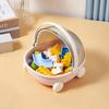 Cute Baby Cradle Shape Desktop Storage Box Doll Baby Bed for Labubu Storage Container Storage Trunks
