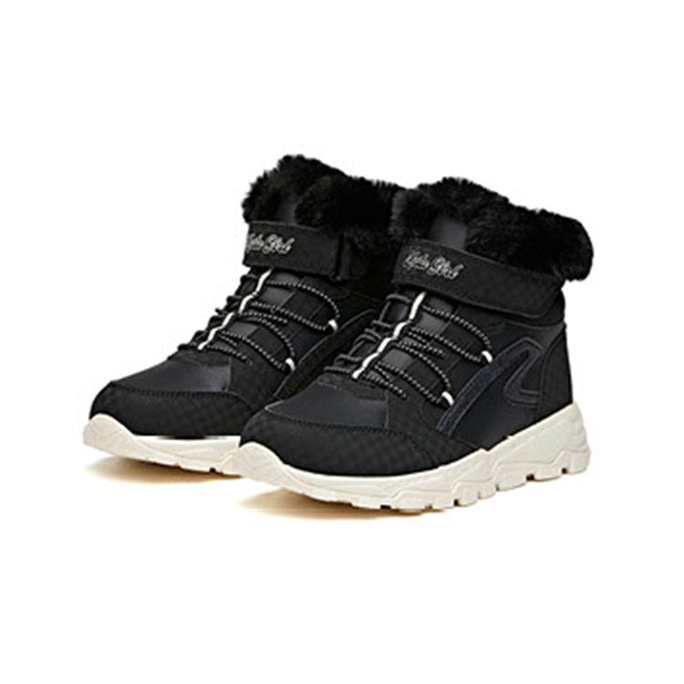 Anta Kids Comfortable Warm Non-Slip Shock Absorbing Durable Low-Cut Boots Kids boots Black A32046810-3