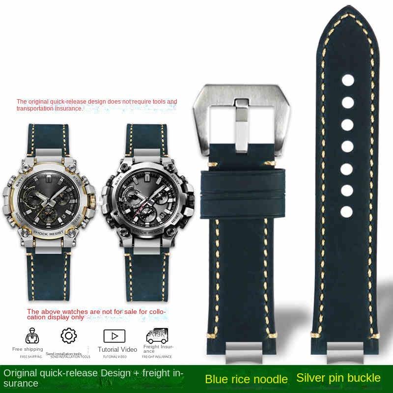 Schnellwechsel MTG B3000 Retro Leder Uhrenarmband Für Casio MTG-B3000B/BD Edelstahl Adapter Herren Rindsleder Uhrenarmband