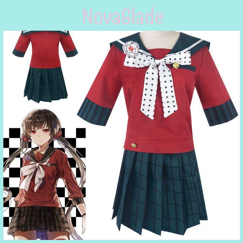 Authentic Danganronpa Harukawa Maki School Uniform Cosplay Costume Jacket Skirt Set Outfit For Women