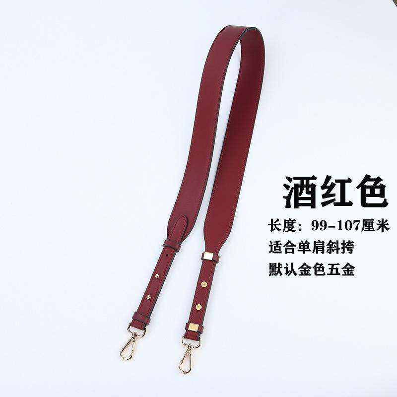 Leather Contrasting Wide Shoulder Strap YOU Fashionable Versatile Women's Bag Single Double-sided