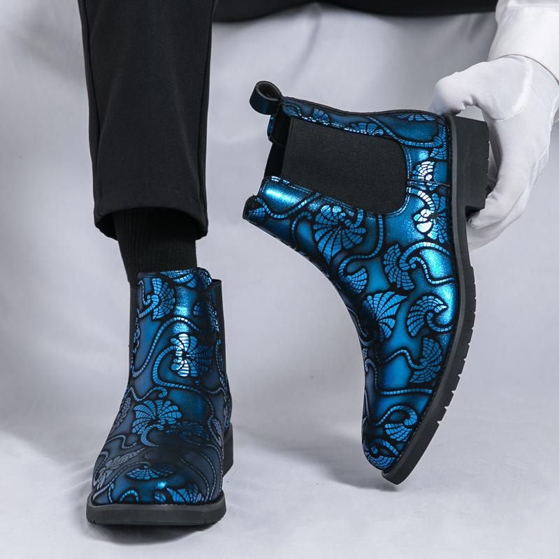 High End Brand Men's Leather Boots Formal High Top Casual Shoes Dress Boots Chelsea Business Wedding Ankle Boots Men 38-48