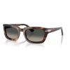 Persol Grey Gradient Rectangular Unisex Sunglasses Po3367s 24 71 54