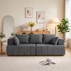 3-Seater Sofa, Cloud Sofa Made of Chenille with Thick Spring Cushioning, Wide and Deep Seat, Wide Armrests, Cushions, Grey
