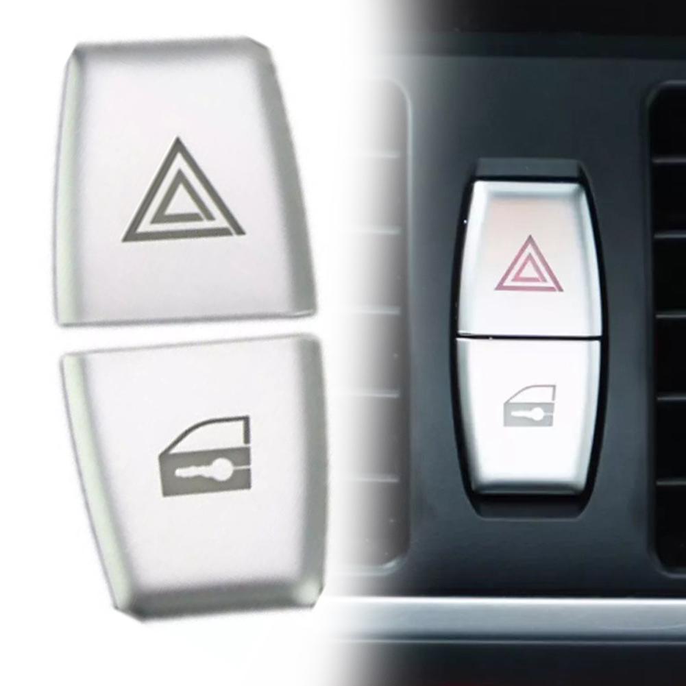 1) Car Warn Light Switch Button Cover Sticker Trim For BMW X1 X6 E70 E71 E84 E60 Perfect Match Easy Installation