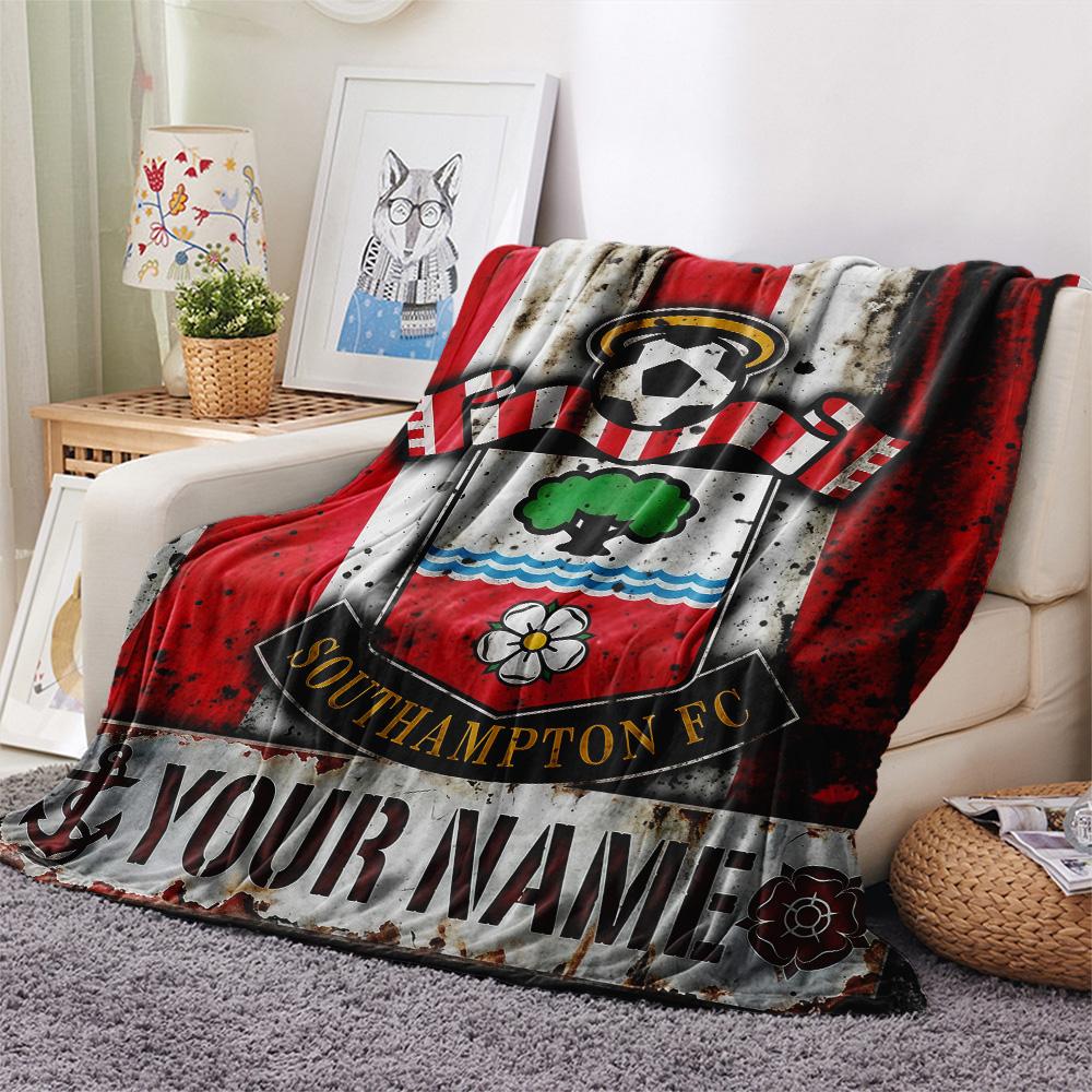 Custom Name Southampton Flannel Blanket, High Quality Comfortable for All Seasons, Home Decor, Warmth and Comfort