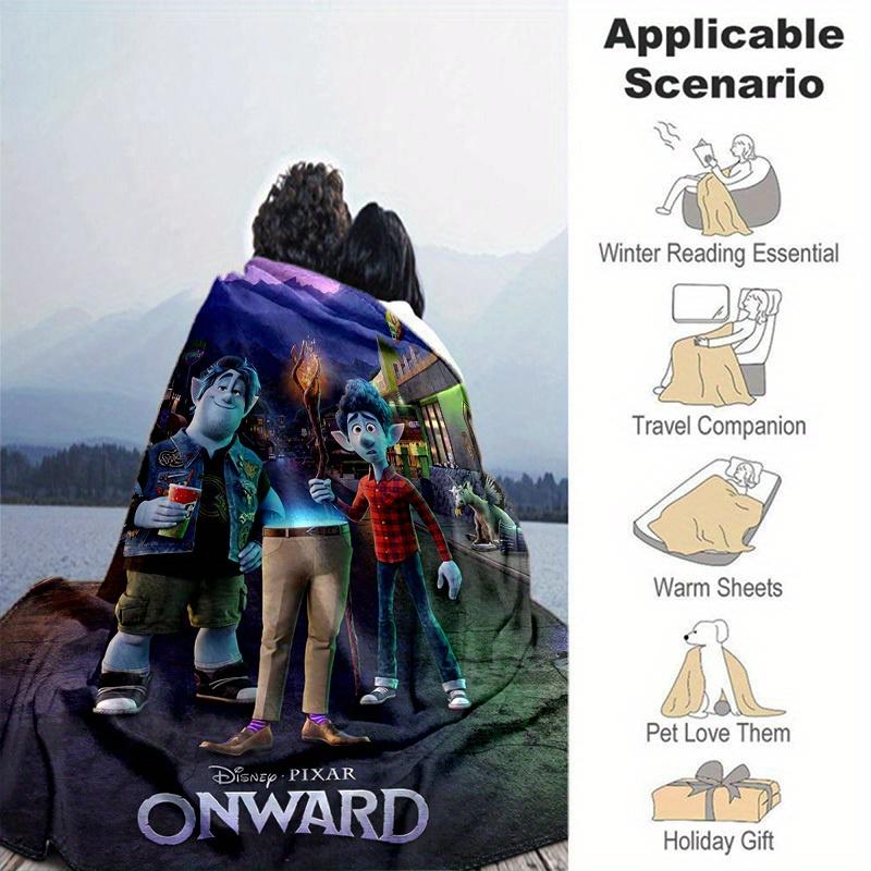 1pc, Disney Pixar Onward Movie Merchandise: Home Decorative Blanket Perfect for Couch, Bed, Travel, Camping, Car