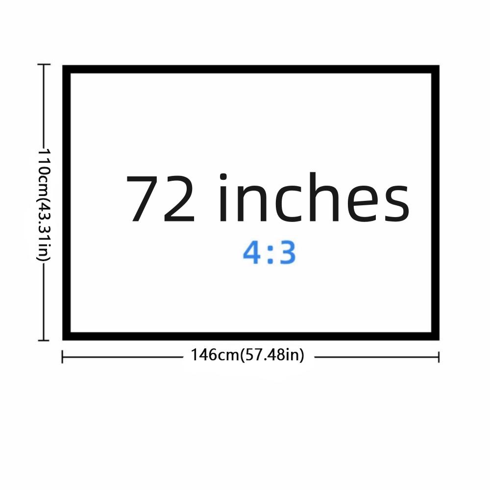 16:9 Foldable Projection Screen Polyester Folding Soft Screen Projector Screen  Camping