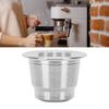 Capsula per Caffè Riutilizzabile Pod in Acciaio Inossidabile 304 Capsula per Caffè Ricaricabile con Spazzolino e Cucchiaino per Macchina da Caffè