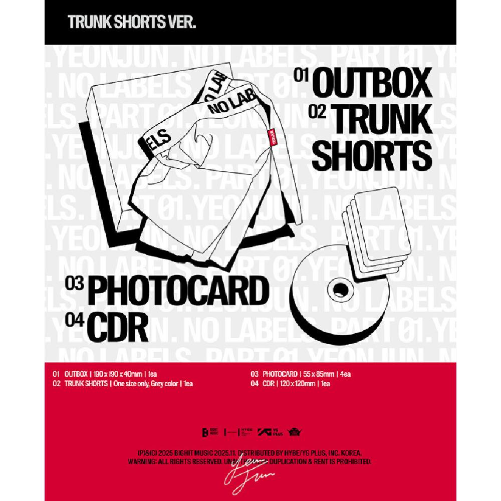 Pre-order YEONJUN Solo Album NO LABELS Part 01 Trunk Short Ver.