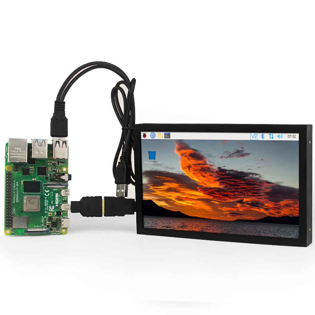 7 Inch Portable Display 1024x600 IPS Screen HDMI-compatible VGA AV Input Monitor for PC Laptop Camera TV Box RPI LCD