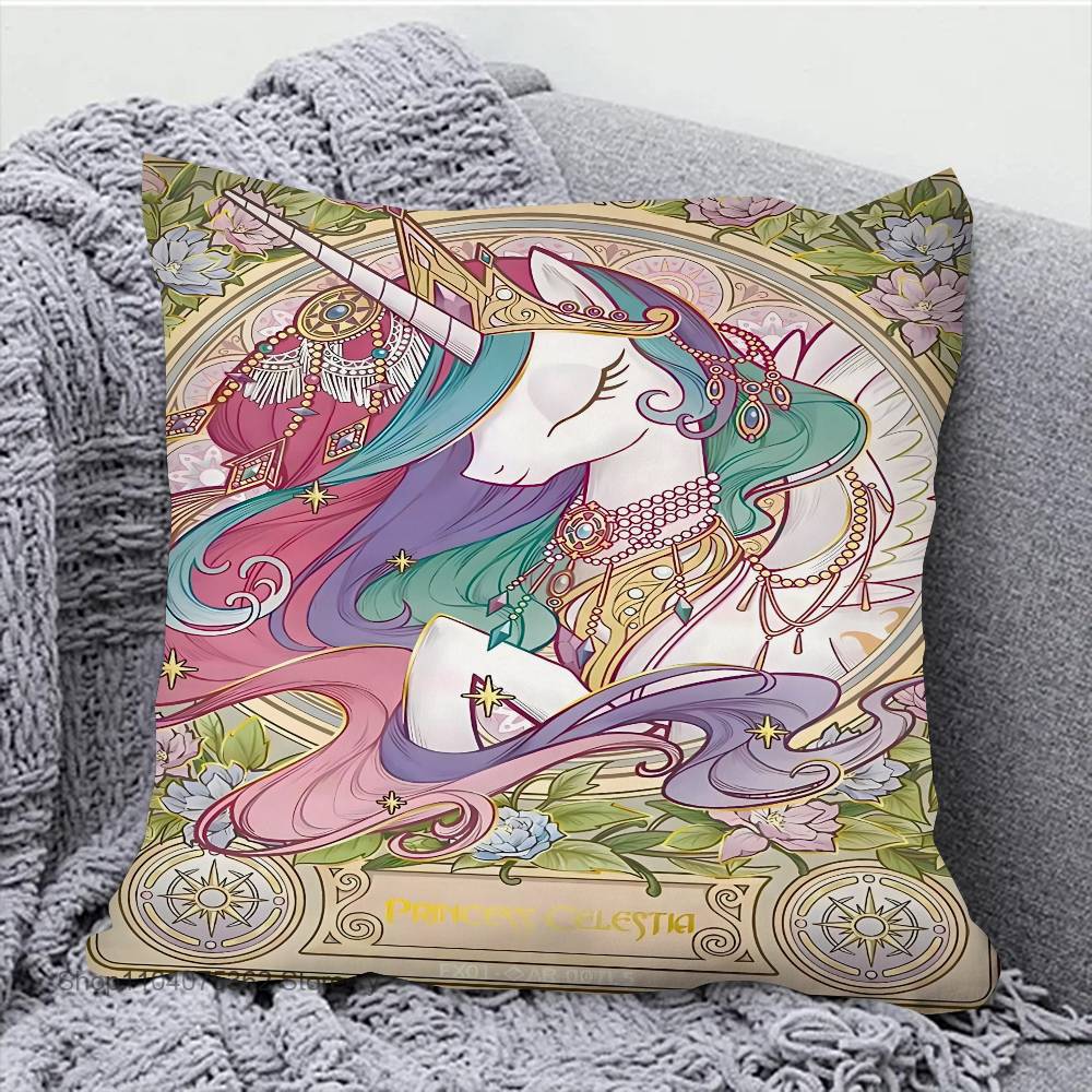 Anime My Little Pony   Pillow Case Square Pillow Bedroom Sofa Leisure Comfort Cushion Car Living Room Home Decoration