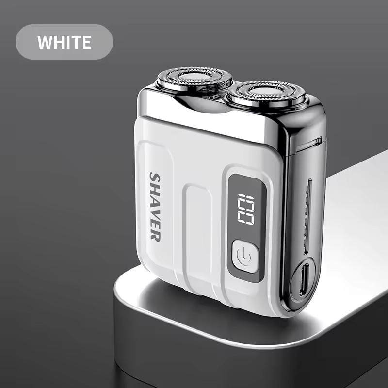 Mini Electric Smart Shaver Household Car Shaver Digital Display Dual Blade Rechargeable Shaver Powerful Beard Trimmer Tool