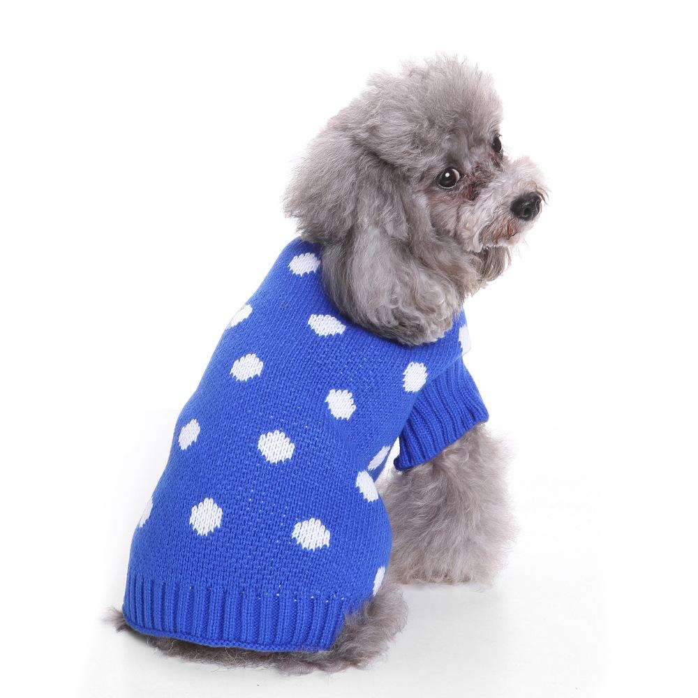 Dog Sweater Pet Clothing Knitted High Collar Christmas Sweater Autumn and Winter Clothing Small and Medium Dog Warm Sweater