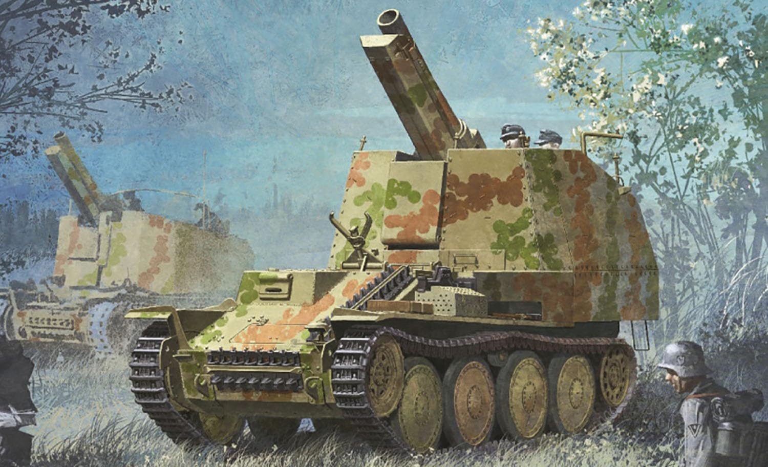 

Platz Dragon 1/35 WWII German 15cm Self-Propelled Heavy Infantry Gun Grille K with Magic Tracks and Aluminum Barrel, Plastic Model Kit DR6429MT (Tank)