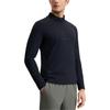 FILA Versatile Half-Zip Stand Collar Long Sleeve Breathable T-Shirt Men Tops Deep-Black A11M511201FBK