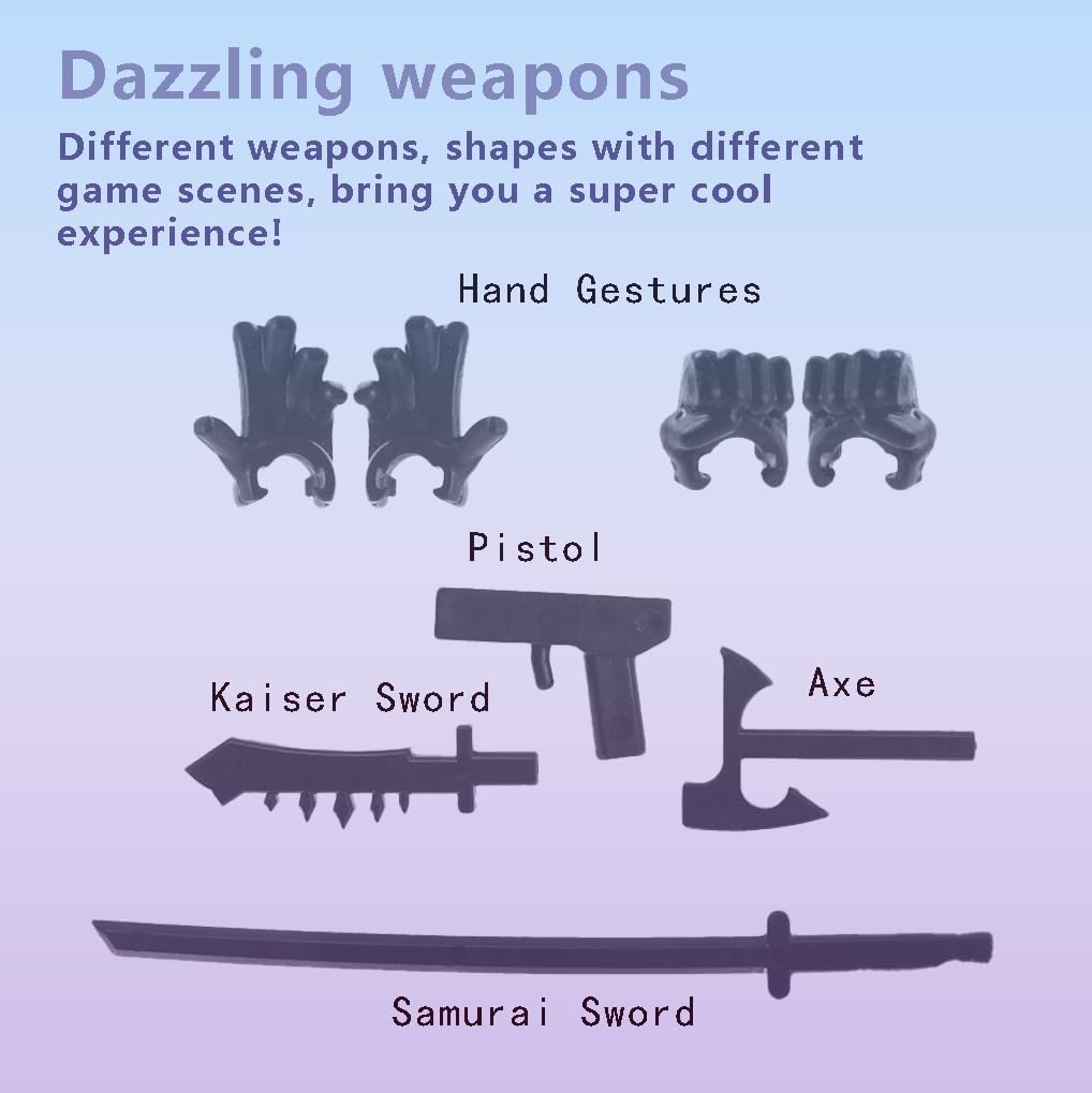 No oBML Poseable Robot Assembly Model Doll with Articulated for Birthday Day Adult Fun Practice Model Toy, Articulated, Required, Weapons,