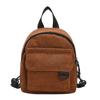 Retro Velvet Solid Color Japanese Style Women's Backpack Simple Student Bookbag Ladies Shoulder Bag