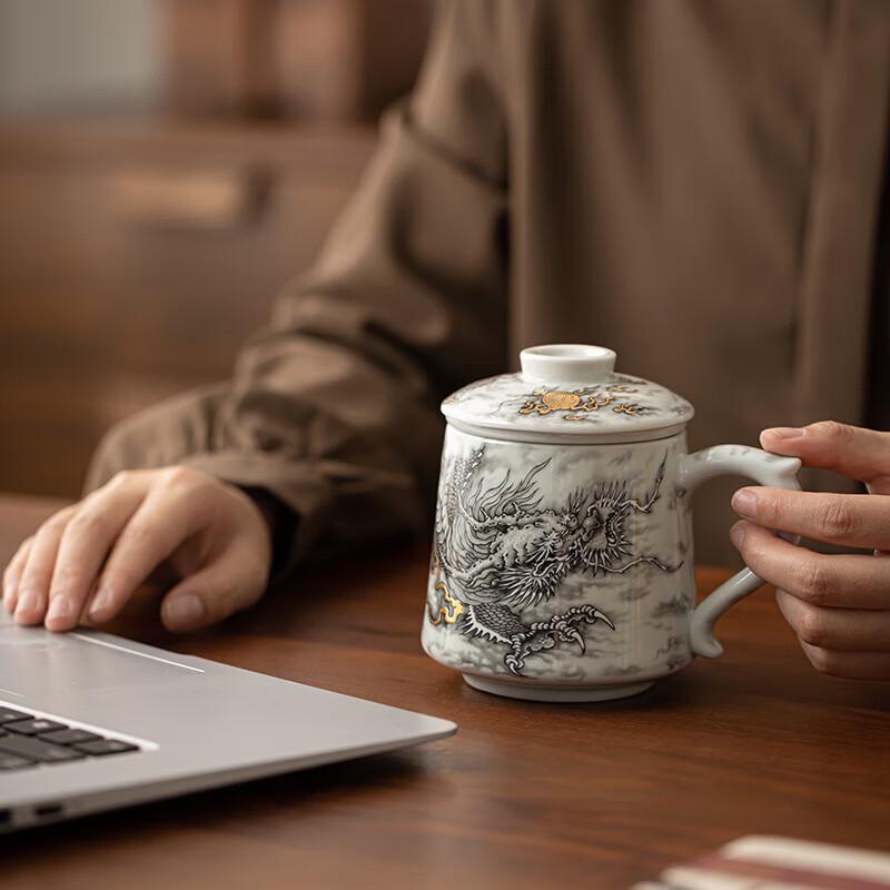 

Sushi Ceramic Ink Dragon Office Cup