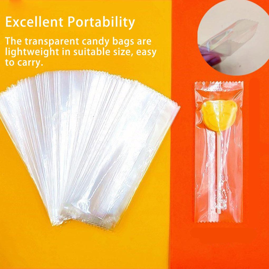 100 ks Průhledné sáčky na cukroví Plochý otevřený horní okraj OPP Celofánový obal na lízátka Dárkové balíčky na narozeninovou oslavu Ruční výroba DIY Čisté
