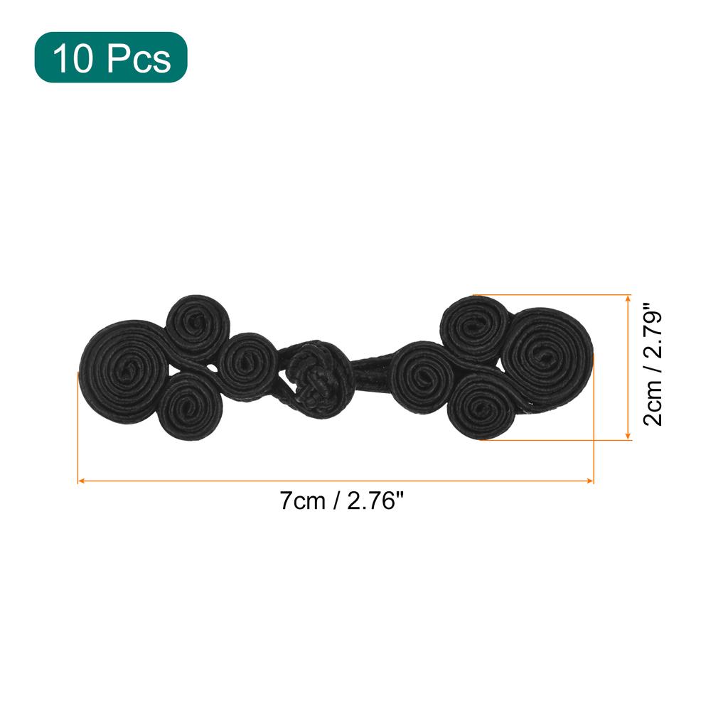 10pcs Chinese Knots Frog Buttons Closure Sewing Buttons Fasteners for DIY Sewing Coats Cloak Sweater Bridal Costume Outfit
