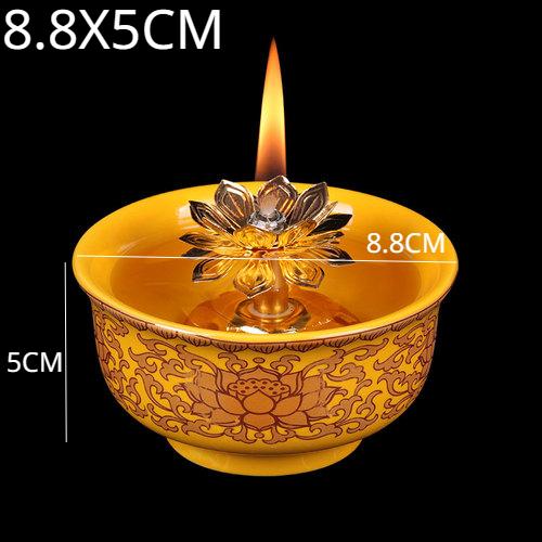 Классический и креативный керамический фонарь в виде лотоса для дома в зале Будды, предлагающий съедобную масляную лампу и масляную лампу, буддизм фэн-шуй