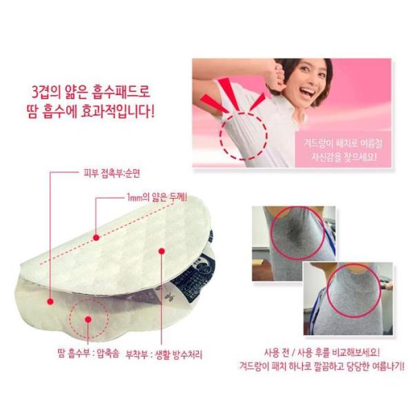 

[OF48P924] Summer Sweat-Absorbing Underarm Cotton Pads (1 Pair, 2 Sheets) (12126919)