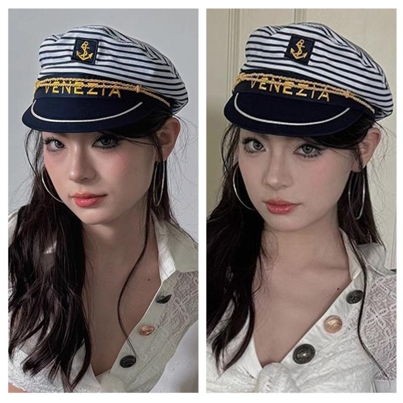 Adjustable Sea Captain Hat Sailors Hat Unisex Maritime Hat Stylish Seafaring Hat Costume Accessory Unisex