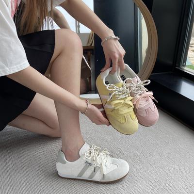 Fashion 2025 Spring Autumn Children's Shoes Candy Colored Children's De Training Shoes Men Women's Vintage Velvet Casual Student Board
