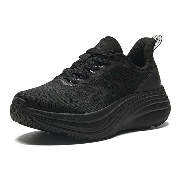 Anta Comfortable Shock Absorbing Lightweight Low Top Running Shoes Women sneaker Black 122425521-7
