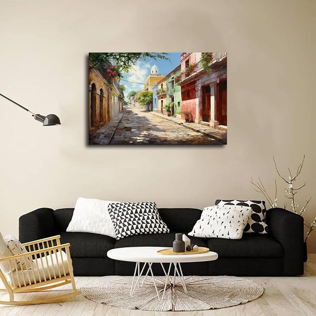 ELdtec City Dominican Republic - Santo Domingo Art Palace Oil Painting Poster Modern Canvas Wall Art Decor Aesthetic Poster Home Living Room Bedroom