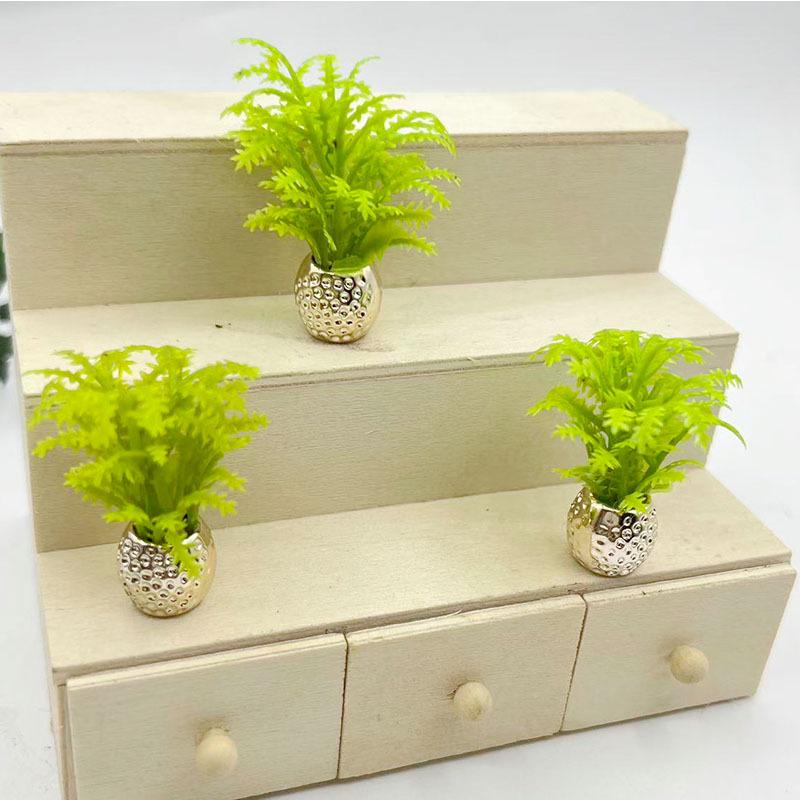 Mini Green Plant Dollhouse Scene Ornament - Courtyard & Garden Decoration