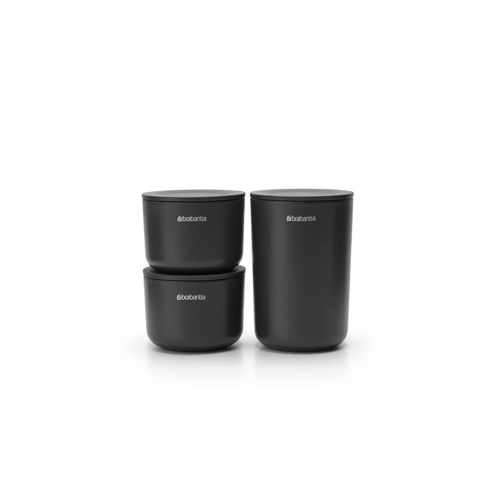 Brabantia Vorratsdosen (3er Set) dunkelgrau