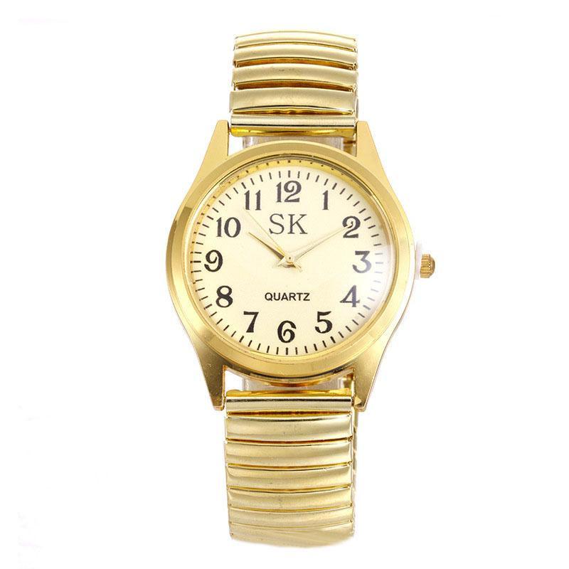 Couple Wrist Watches Stainless Steel Band Quartz Movement Wristwatch