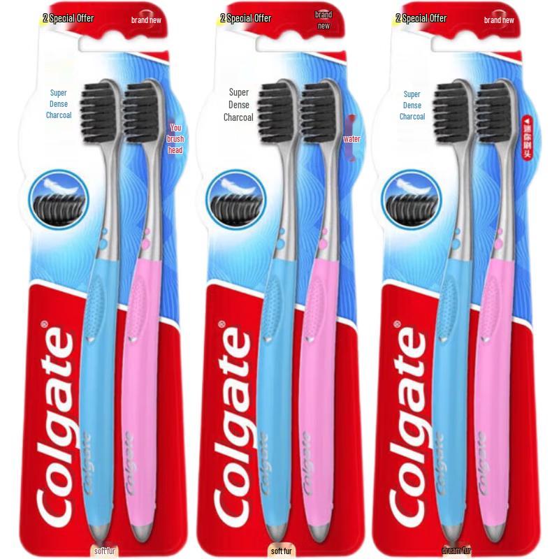 Colgate Charcoal Soft Bristle Toothbrush - 6 Pack