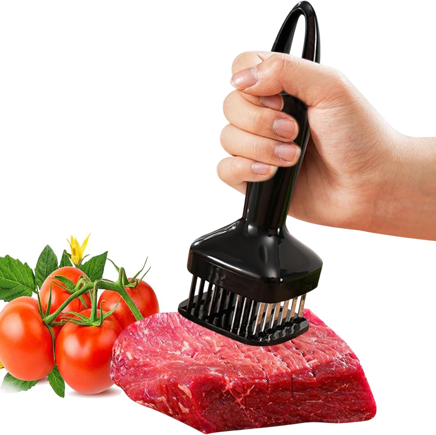 SensaBliss Meat Stainless Steel Meat Meat Meat Meat Kitchen for Meat Cooking Meat Needle Cooking Utensil Tenderizer, 24-Blade Tenderizer, Pounder,