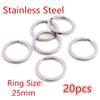 20pcs 25mm 28mm 30mm Rings Keychain Key Ring Chain Multi-colors Round DIY Jewelry Making Accessories Findings