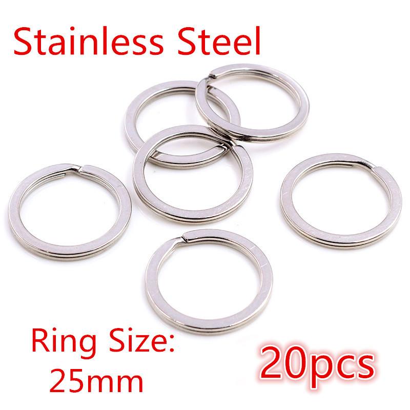 20pcs 25mm 28mm 30mm Rings Keychain Key Ring Chain Multi-colors Round DIY Jewelry Making Accessories Findings