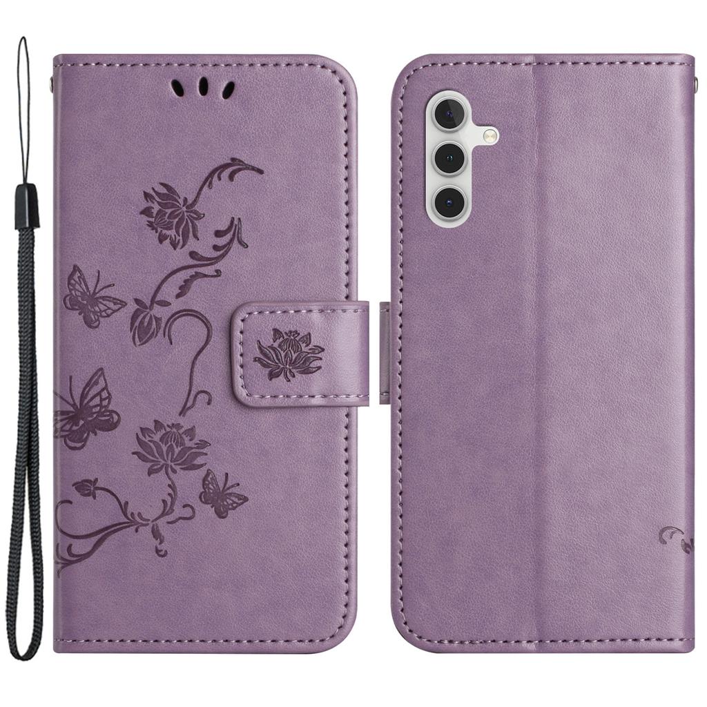 For Samsung Galaxy M15 5G/F15 5G Flip Wallet Case Butterfly Flower Leather Phone Cover