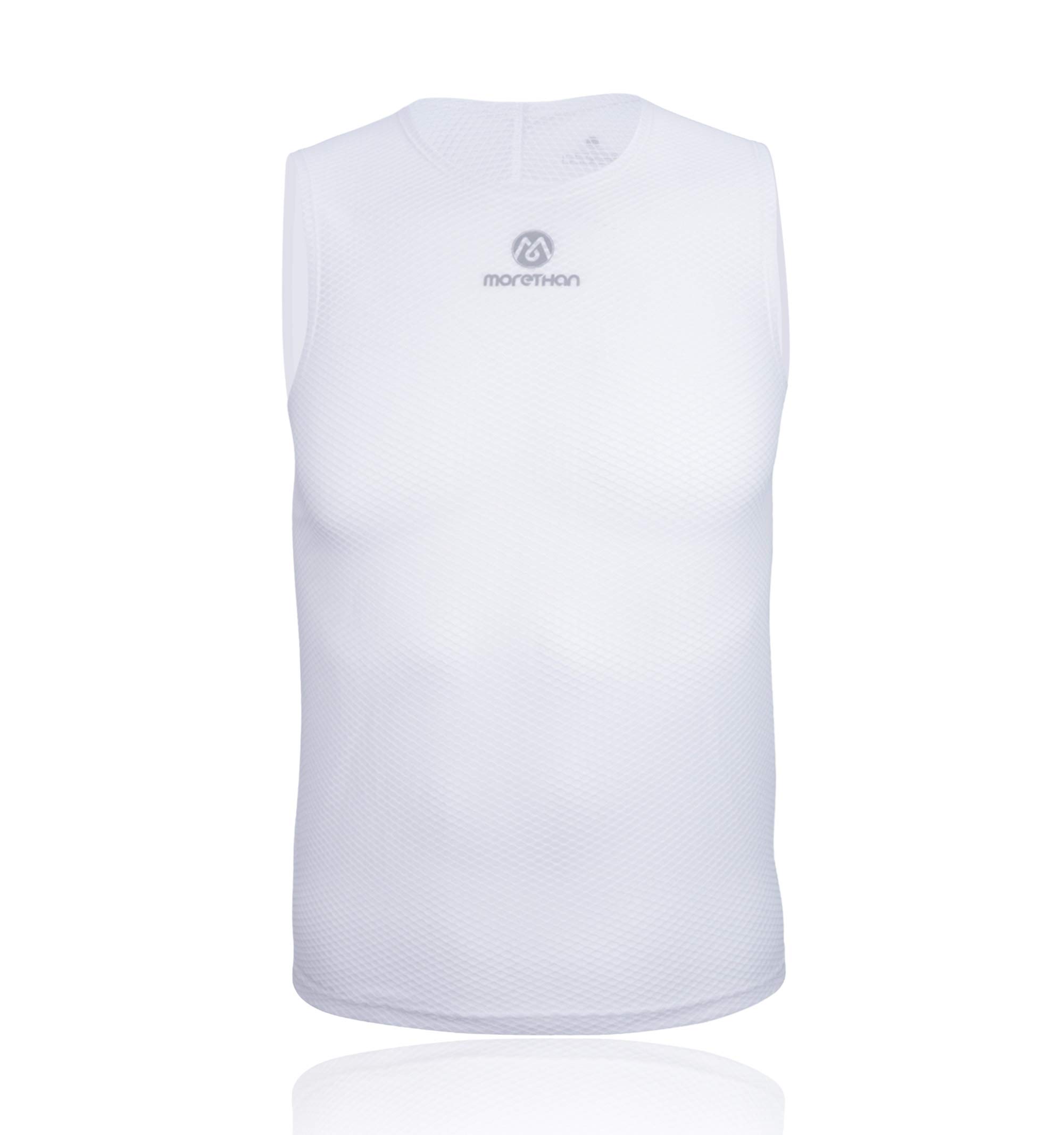 

Morethan Cycle Undershirt Cycling Wear and [ ] (White/S/Innerwear/Sleeveless/Spring/Summer) Men s (Sweat-Absorbing, Quick-Drying/Antibacterial білий