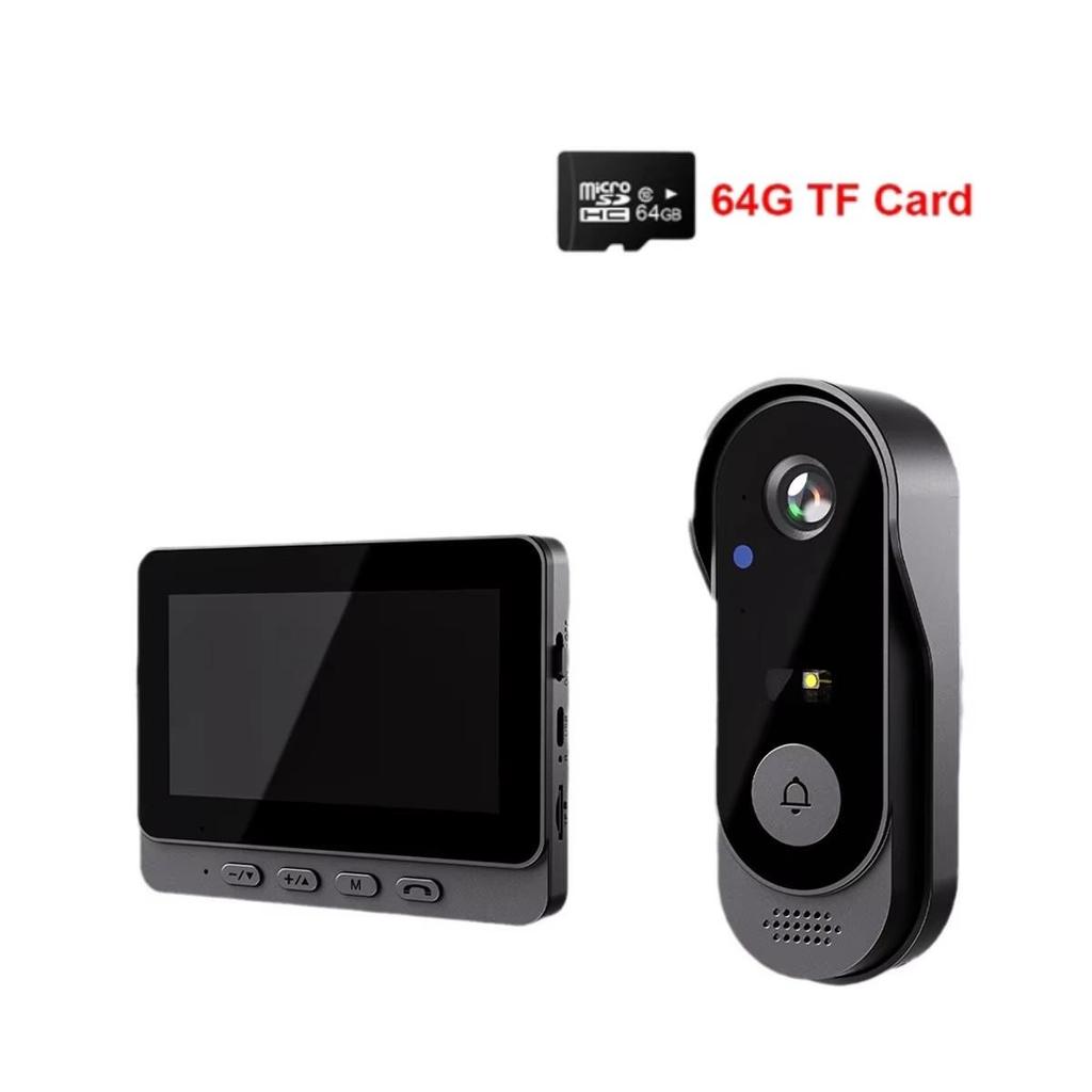 Smart X8 2.4G WiFi Doorbell Video Intercom 4.3" LCD Screen Home Security Smart Door Bell Intercom IR Night Vision Smart Eye Peephole