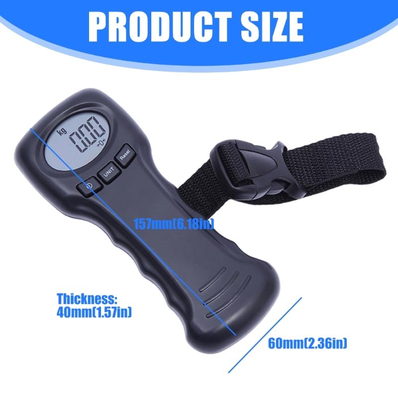 Digital Luggage Scale with Hook Accurate Weight Measurement Up to 50kg Compact Portable Design Ideal for Travel and Shipping