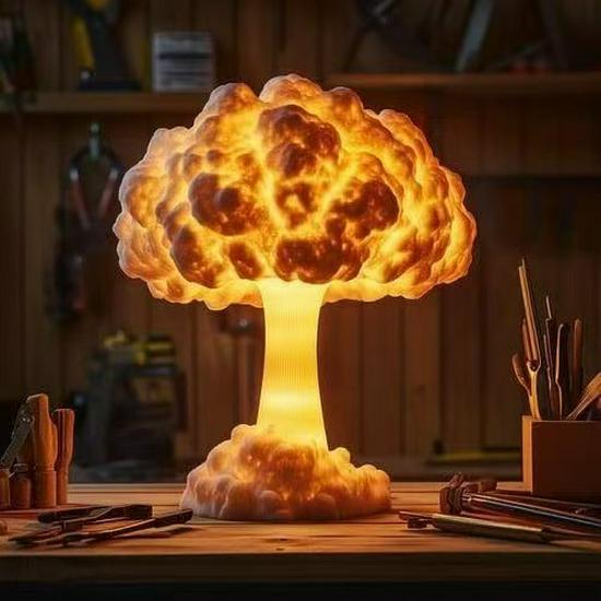 Mushroom Cloud Table Lamp – Atomic Bomb Design