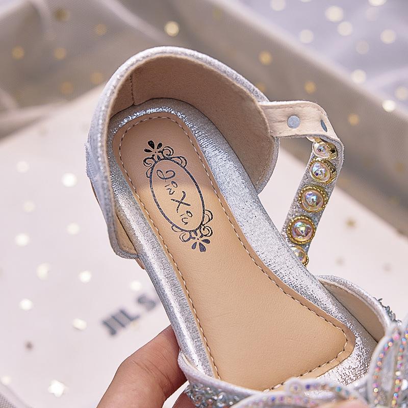 Butterfly Rhinestone Princess Shoes - 2025 Summer Soft-Sole Sandals for Girls