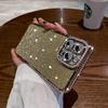 Luxury Plating Bling Glitter Diamond Rhinestone Case For iPhone 16 15 14 Pro Max 13 12 11 X XS 8 Plus Soft Silicone Clear Cover