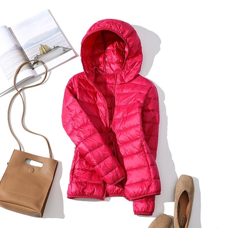 90% Ultra-light Plus Size Thin Down Jacket Women 2020 Autumn