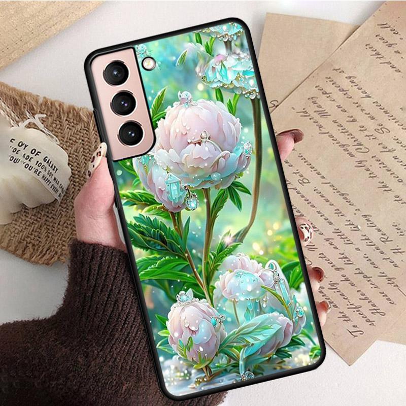 Nature Flower Peony Rose Heaven Case for Samsung Galaxy S22 S20 Note20 Ultra S20 S22 S21 S10 S9 Plus S10E S20FE Note10Plus Note9